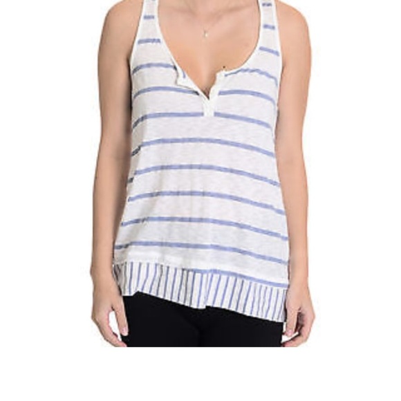 Splendid striped razor back tank top Small - Picture 2 of 8